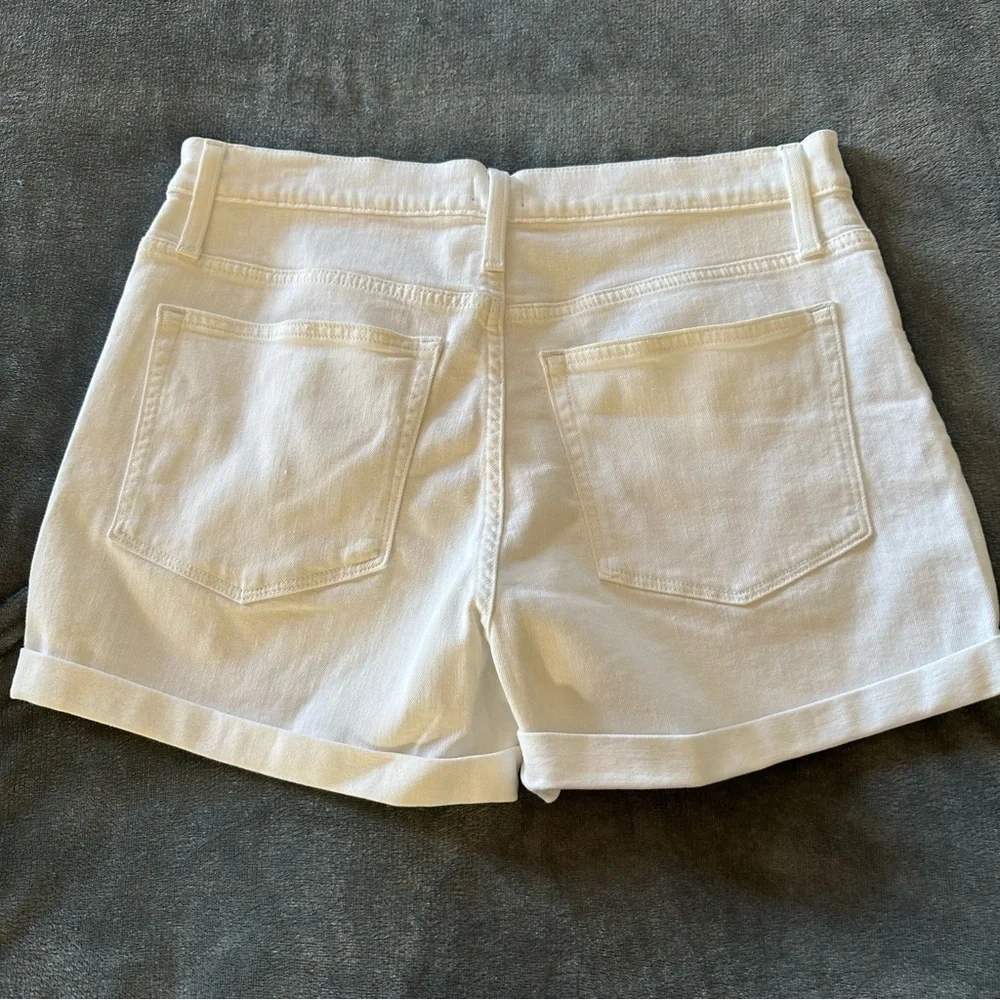 J. Crew Optic White Denim Shorts Size 30